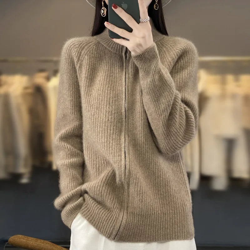 Loro - Cardigan with Zipper