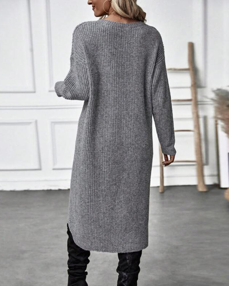 Addison - Comfortable Irregular Style Sweater Dress