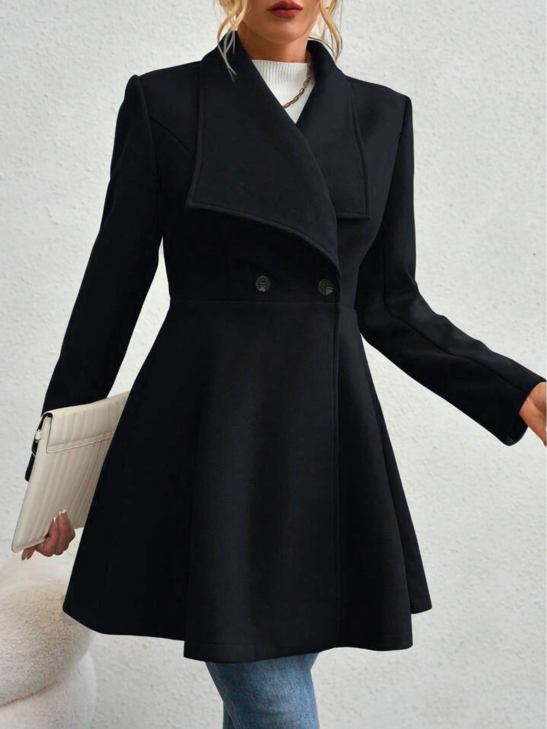 Tina - Elegant Button-Up Coat