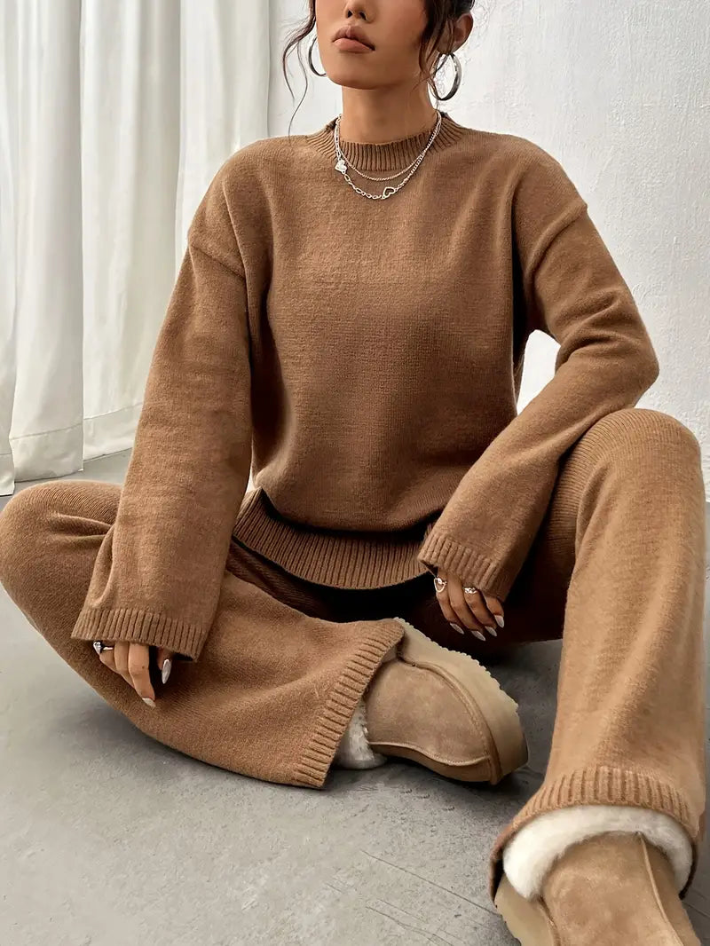 Linda - Warm Ribbed Casual Pantsuit