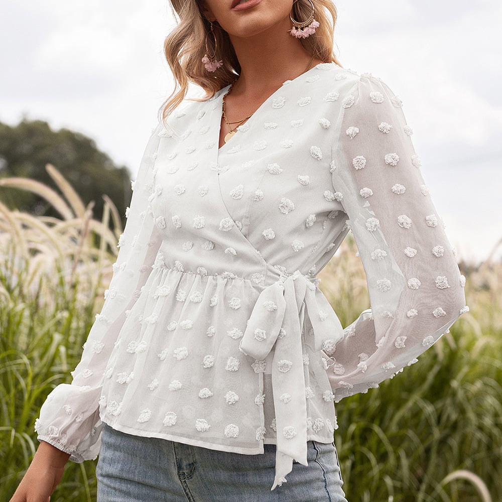 Primadonna Blouse - Elegance and Versatility in Jacquard Lace