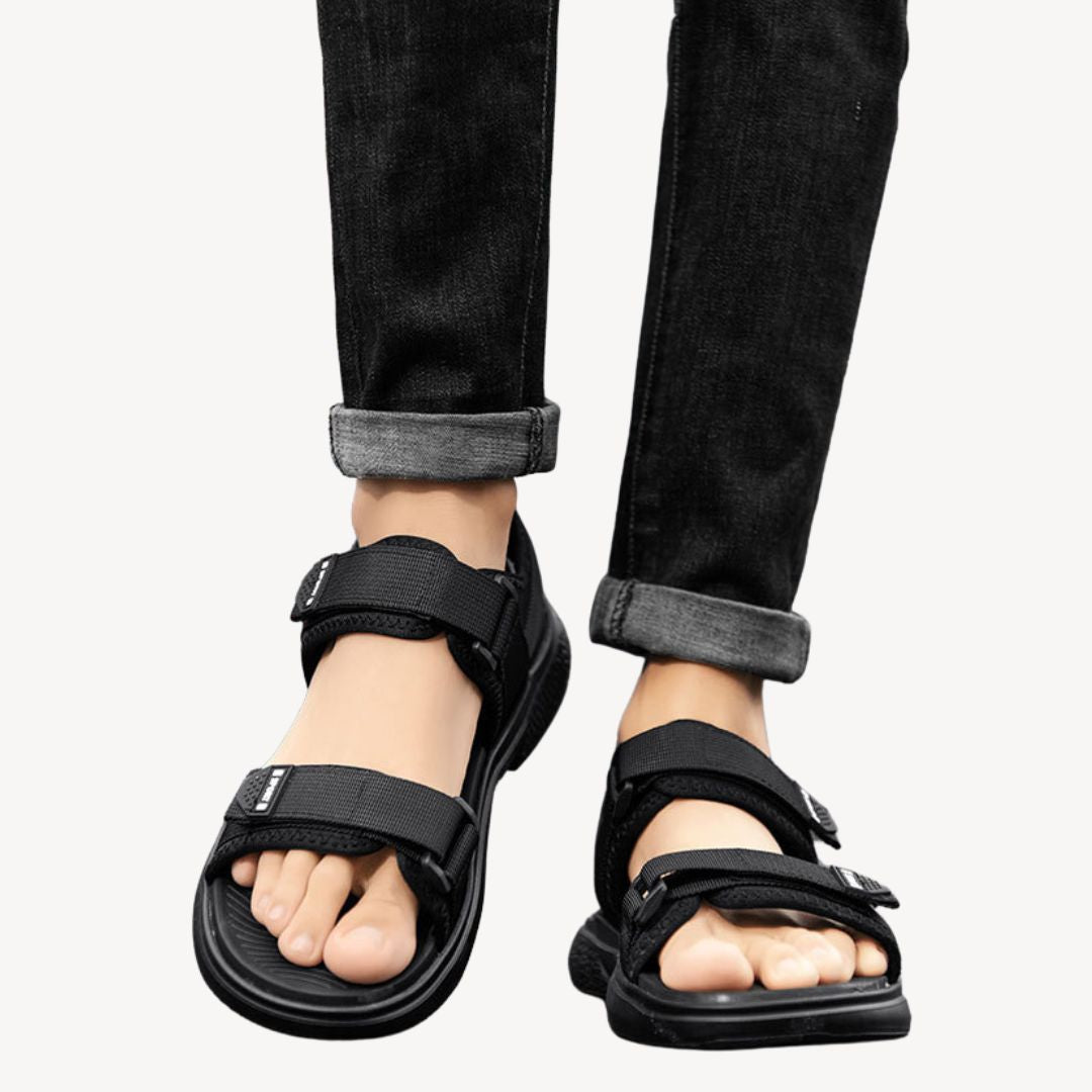Fabric Adjustable Strap Sandals Men