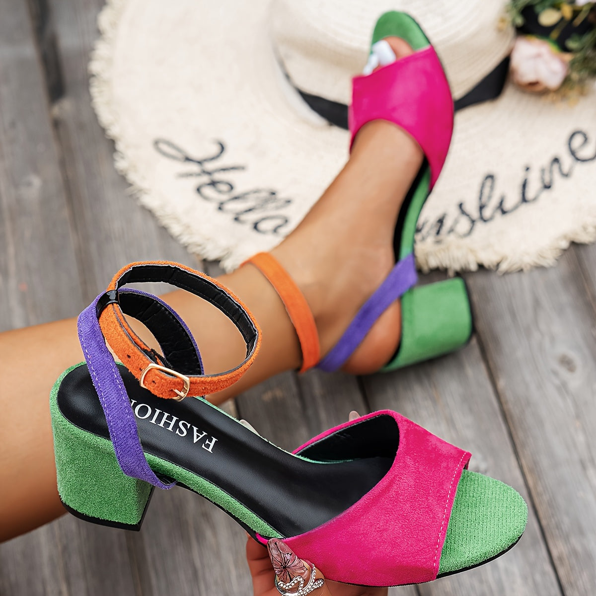 Zuri Colorblock Slingback Heels
