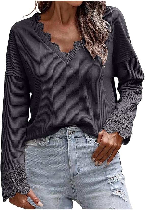 Nina - Stylish V-Neck Long-Sleeved Sweater