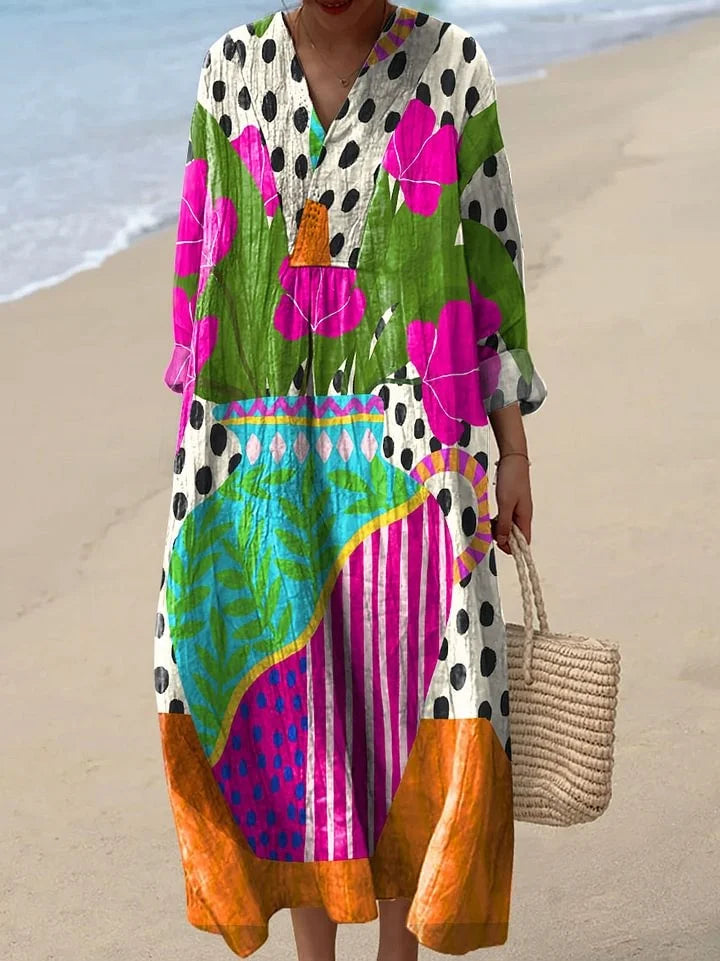 Connie - Vibrant and Cozy Women's Dress