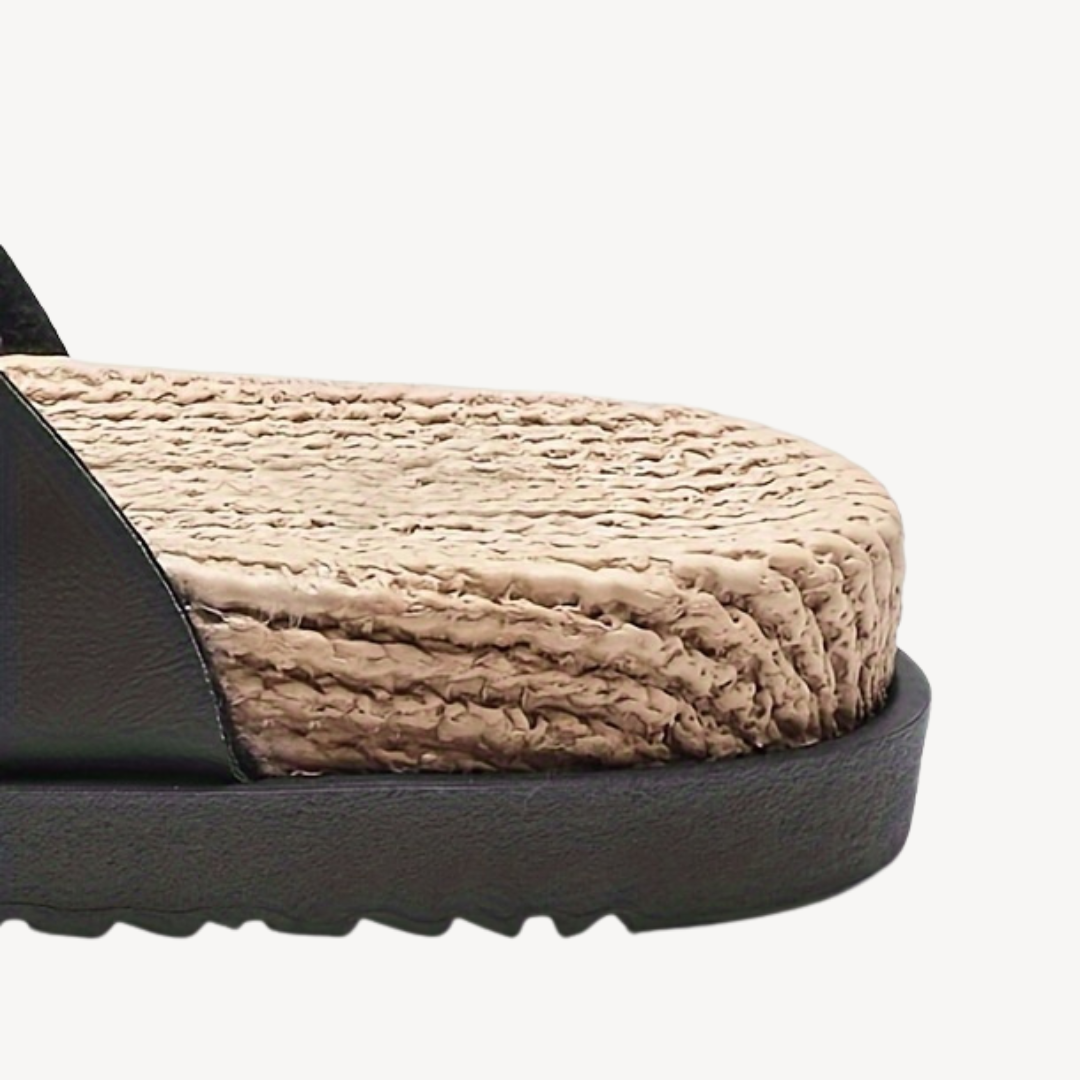 Drako Buckle Faux Suede Slides