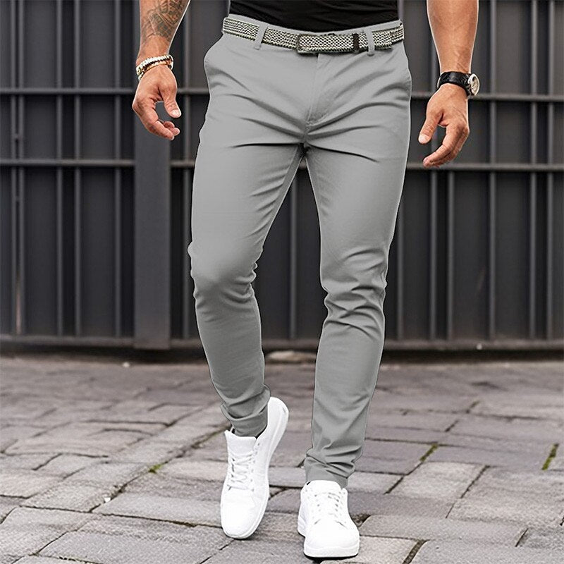 Men's Skinny Jeans - Zip Closure & Modern Design