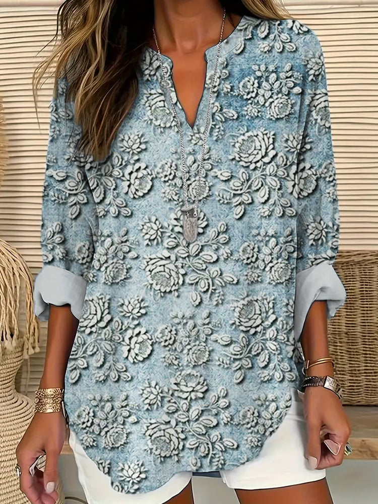 Marvella - Petal Mist Printed Blouse