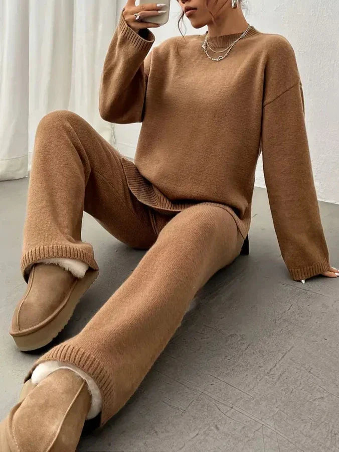 Linda - Warm Ribbed Casual Pantsuit