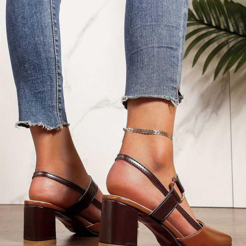 Women’s Block Heels – Stylish Pointed Toe Slingbacks