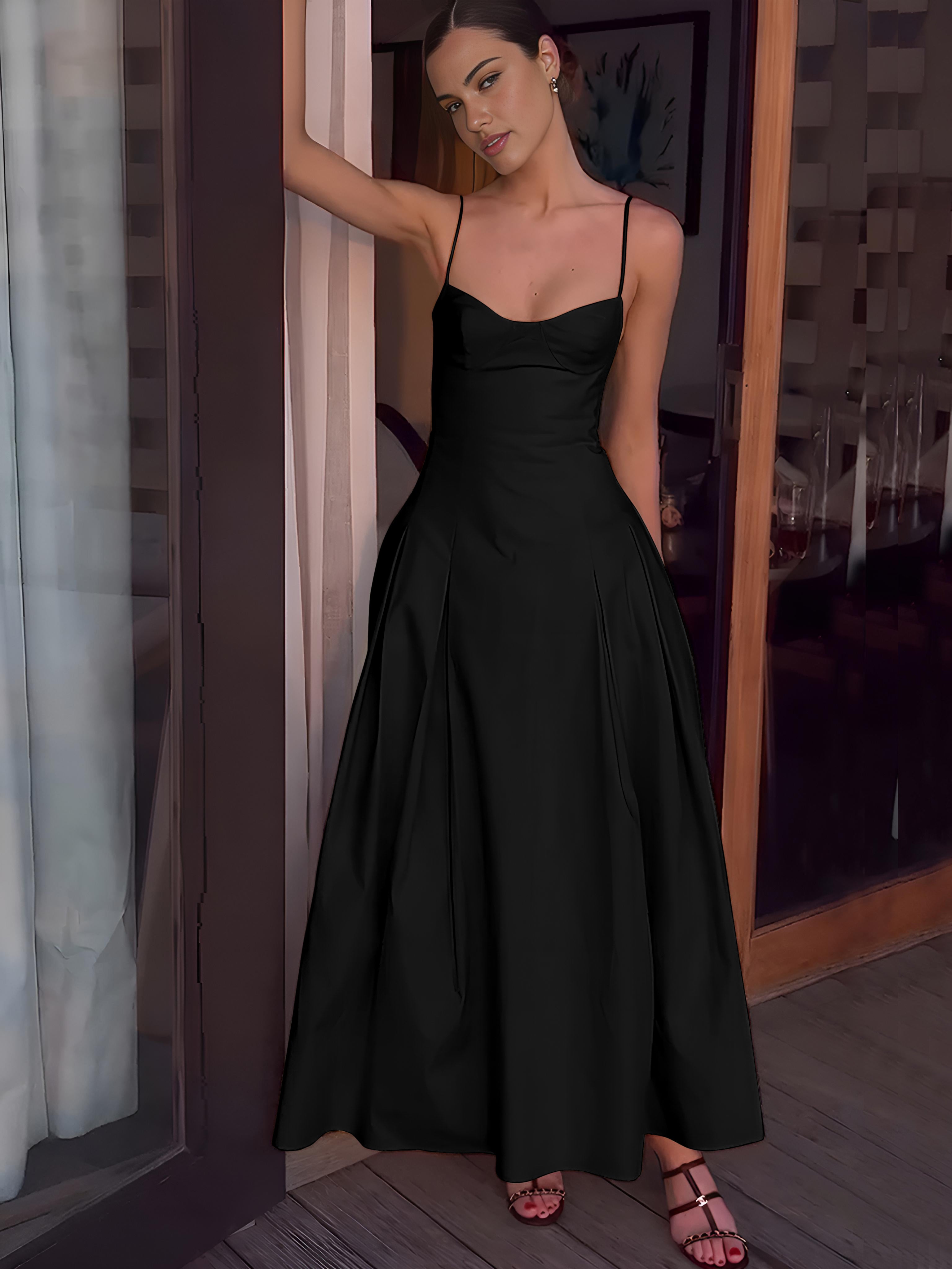 Athena Pleated Cami Long Dress