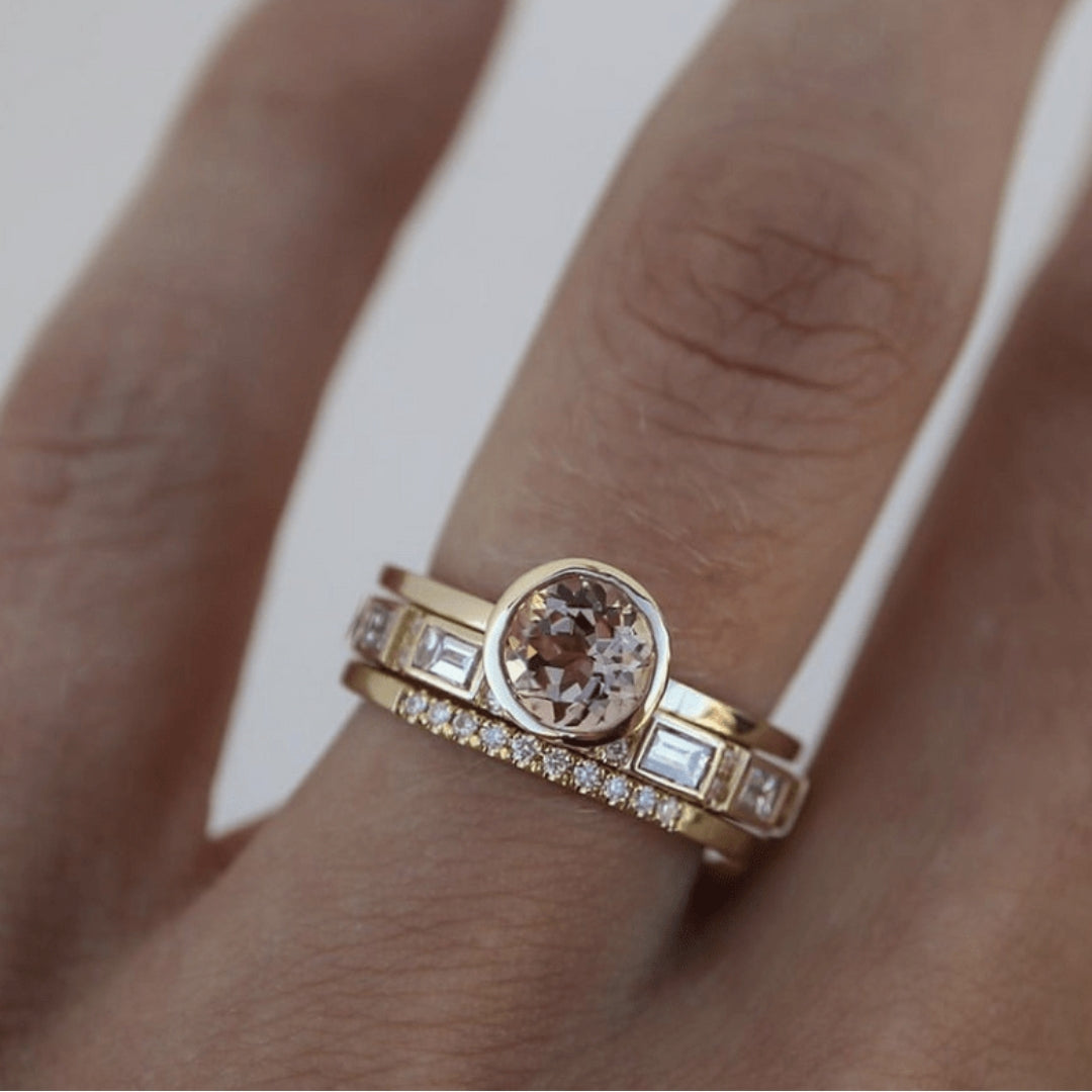 Vintage ring with gold zirconium