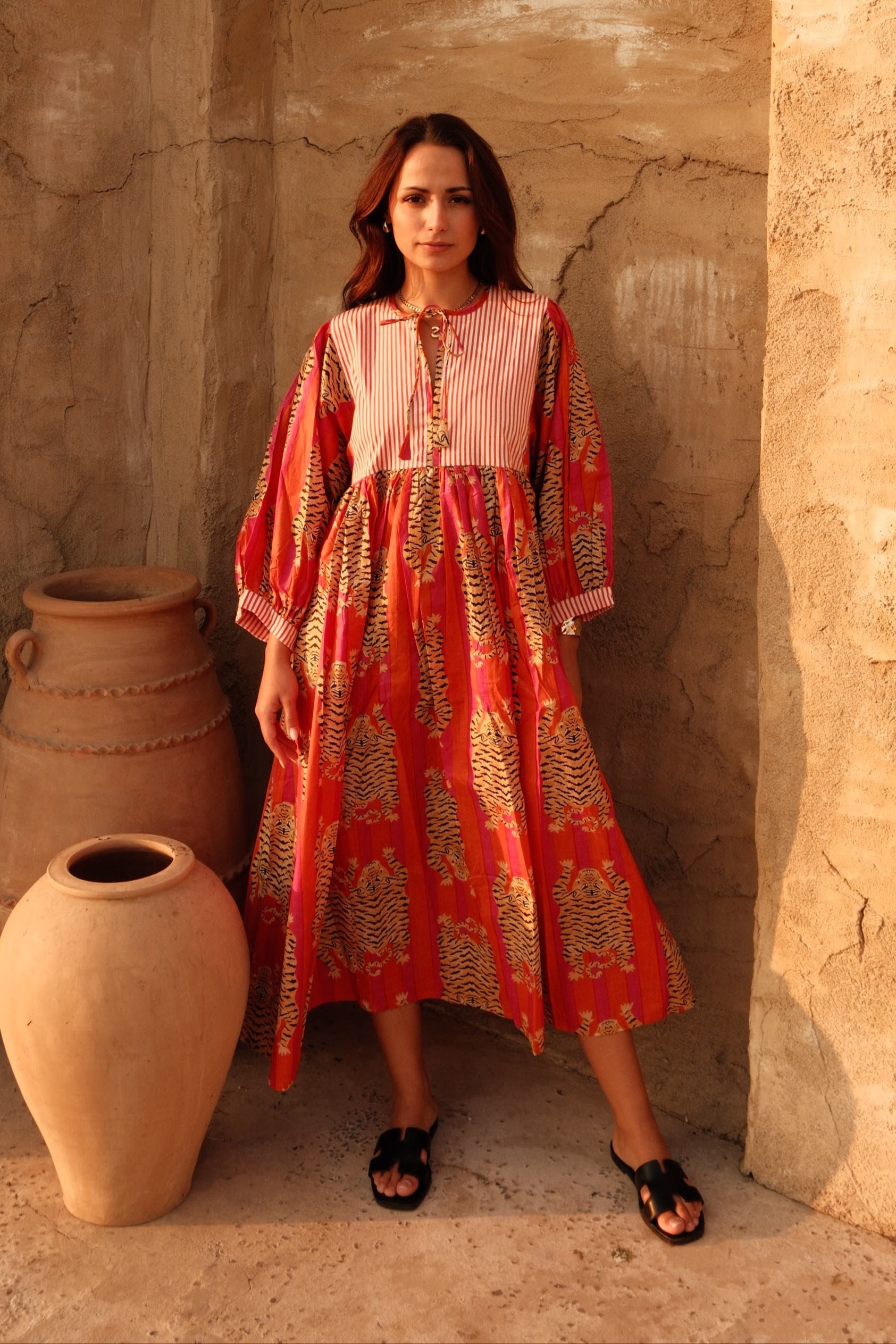 Asprella Midi Dress Red