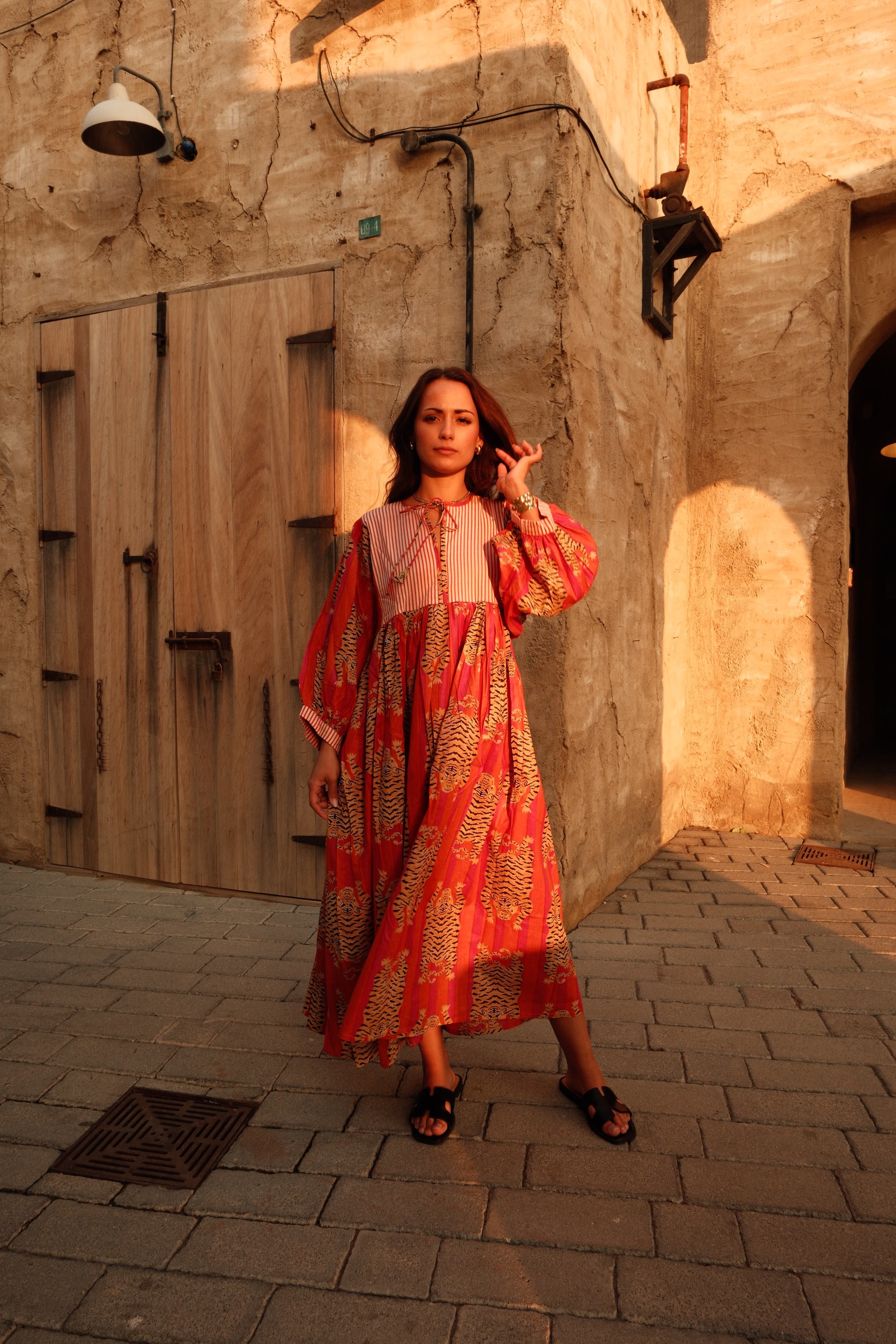 Asprella Midi Dress Red