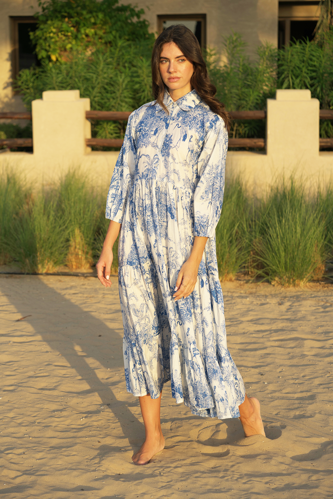 Marsie Midi Dress - Azure Wave
