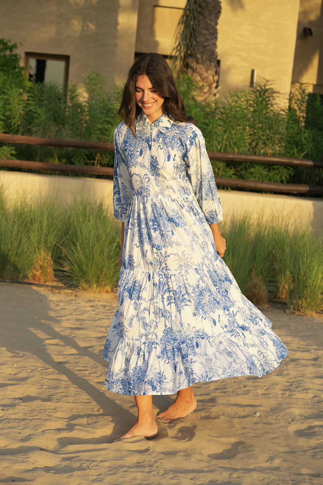 Marsie Midi Dress - Azure Wave