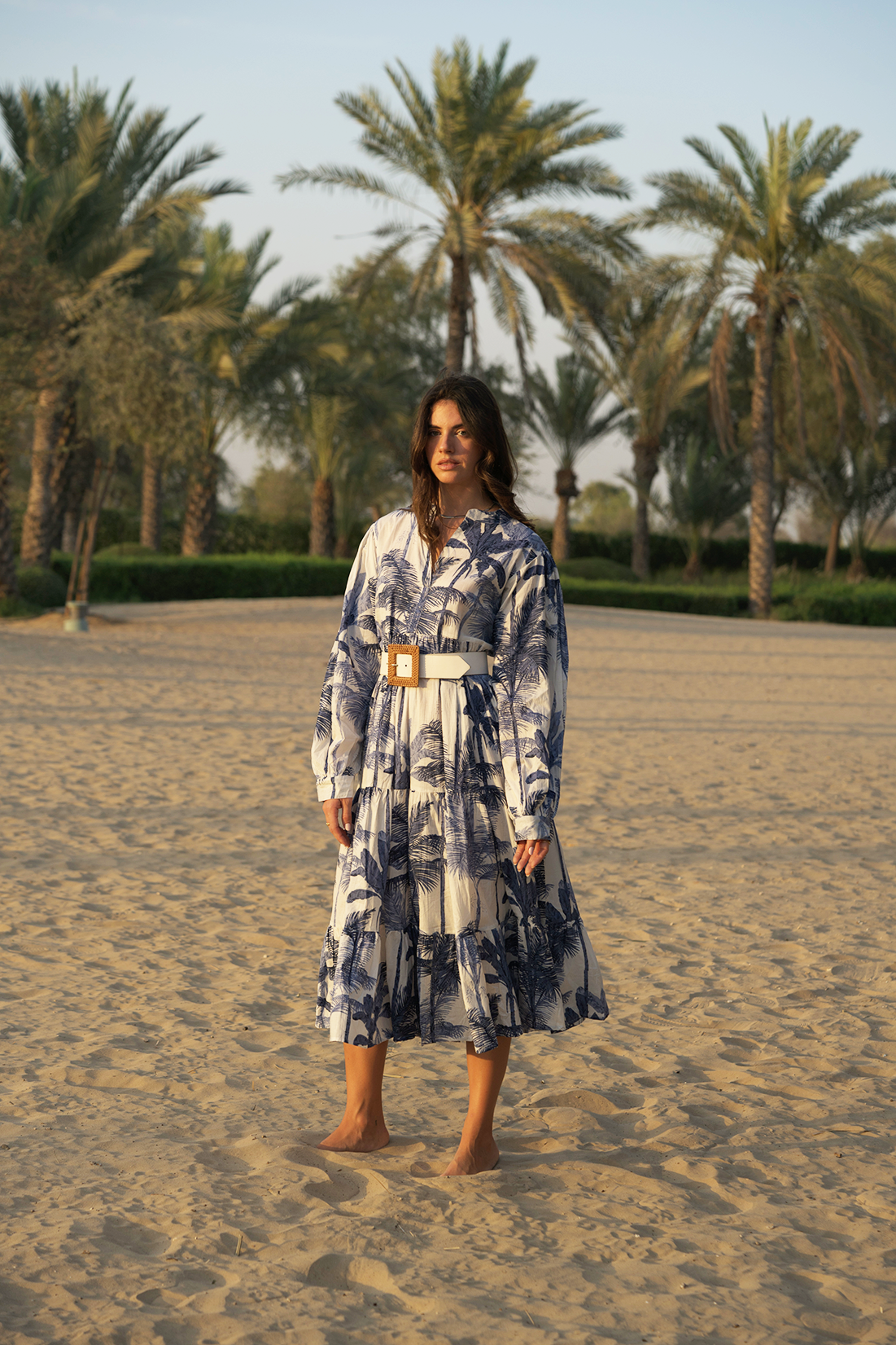 Lianna Midi Dress - Dark Blue