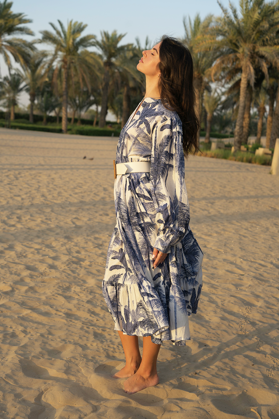 Lianna Midi Dress - Dark Blue