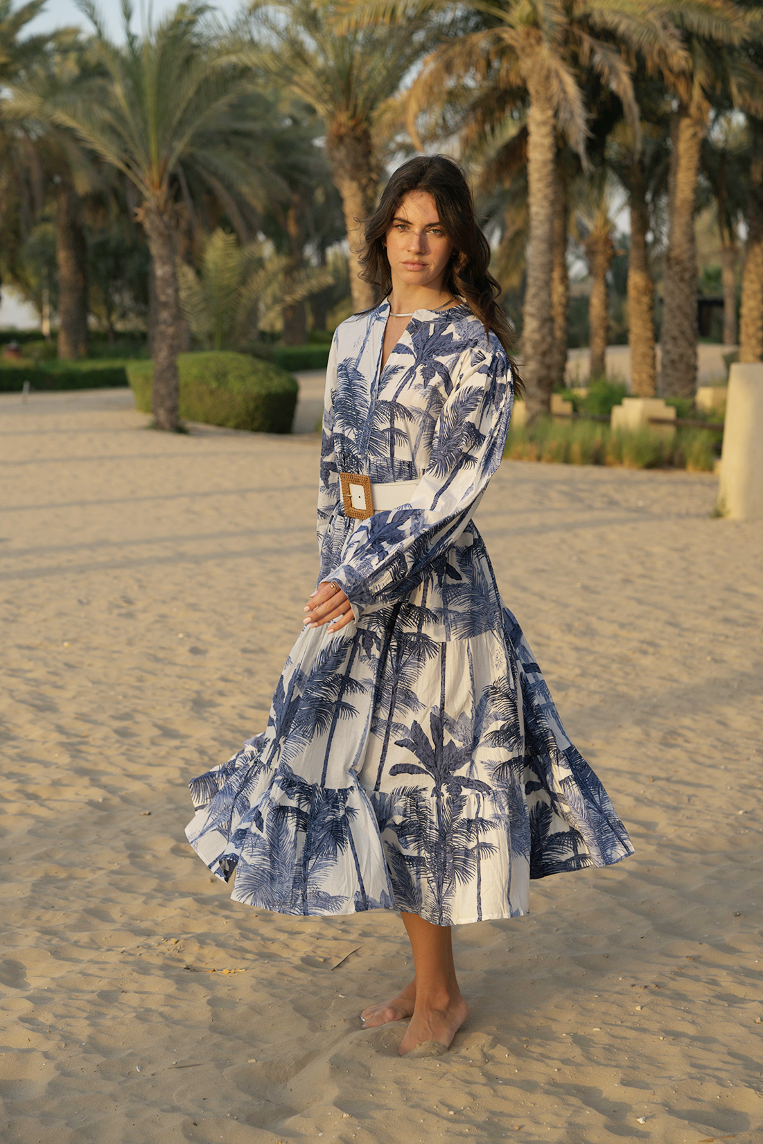 Lianna Midi Dress - Dark Blue