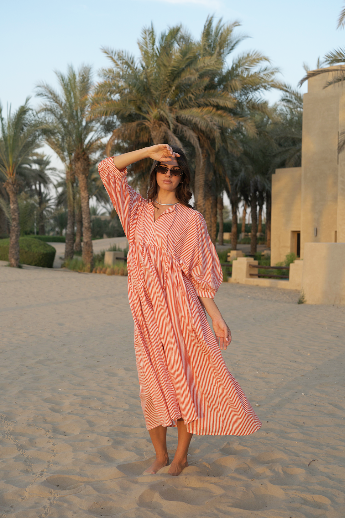 Helena Midi Dress - Apricot Blush
