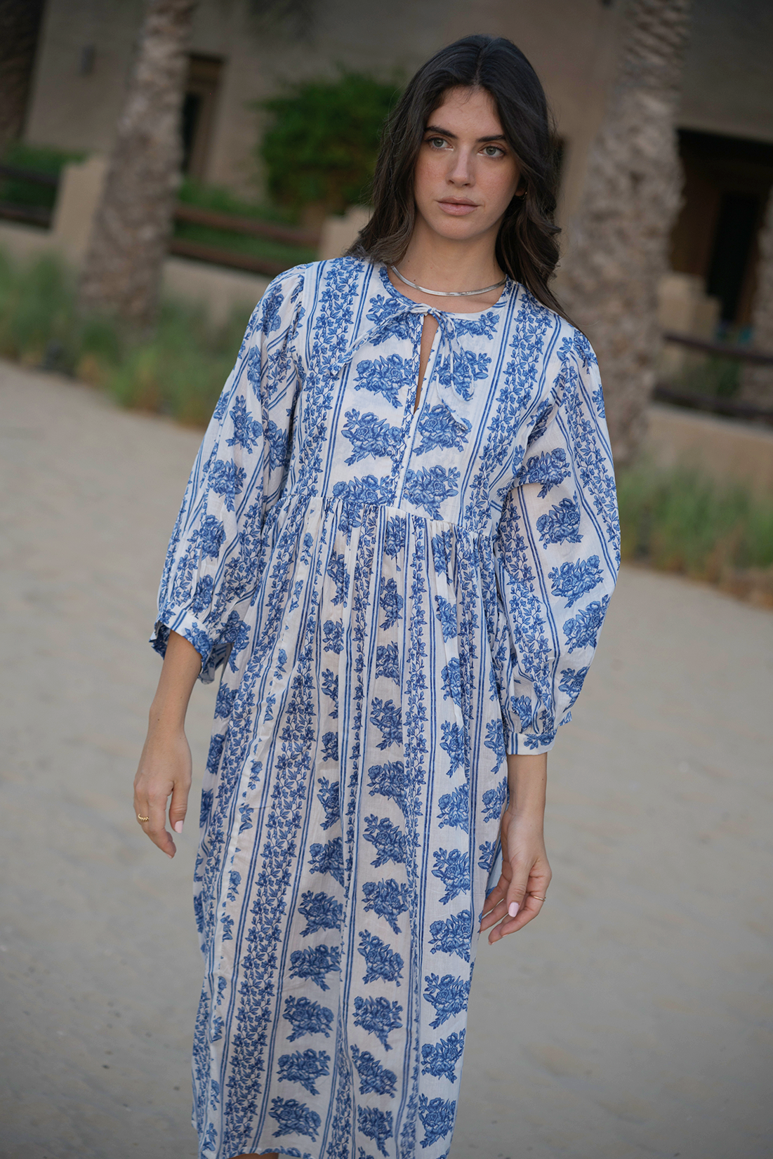 Amaya Midi Dress - Bluebell