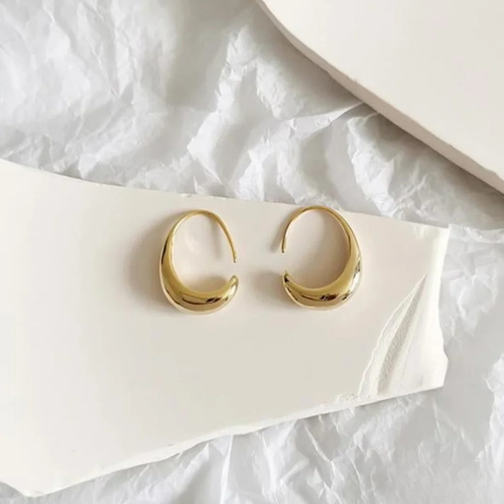 Elegant Earrings Made of Gold and Silver