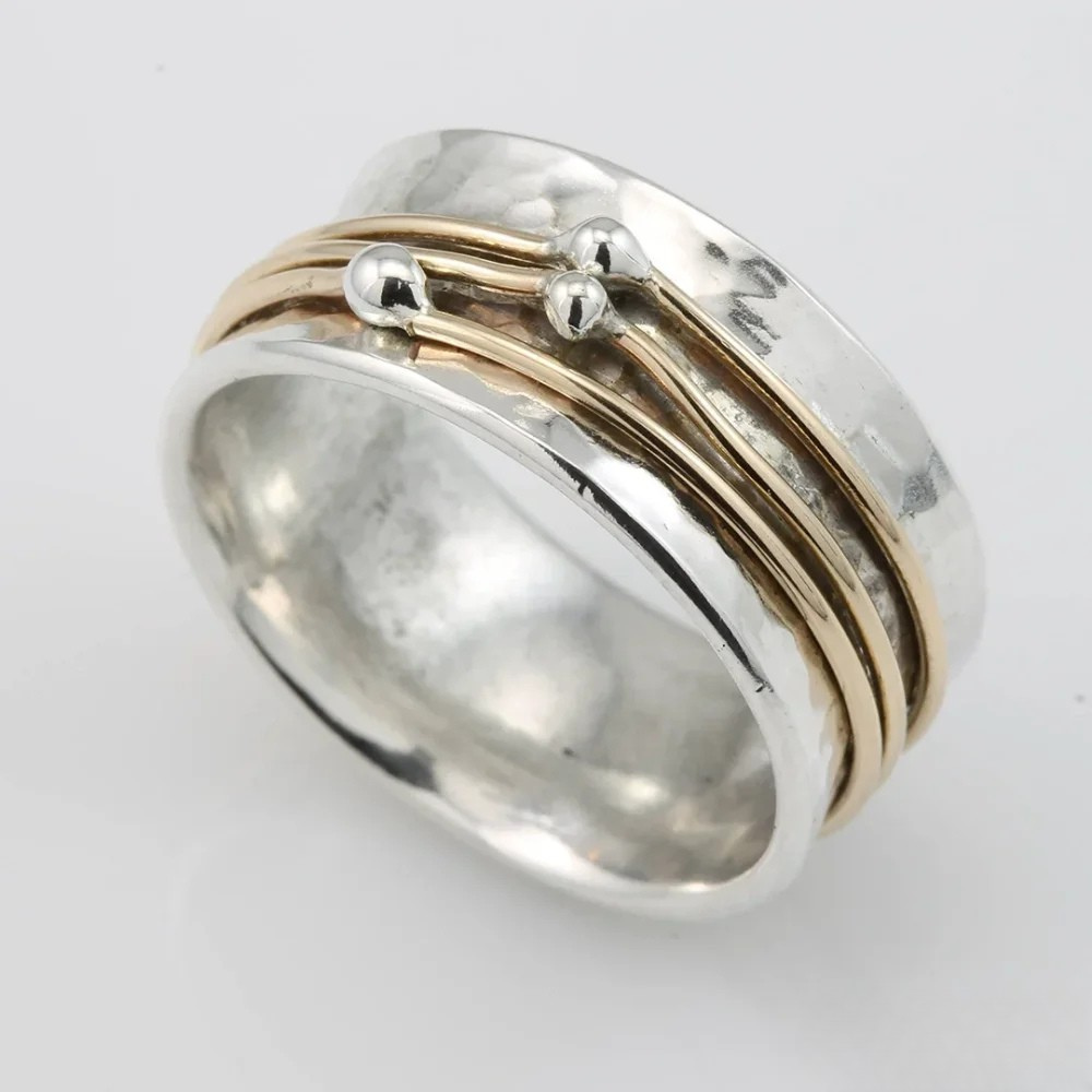Retro Gold-Plated Silver Ring