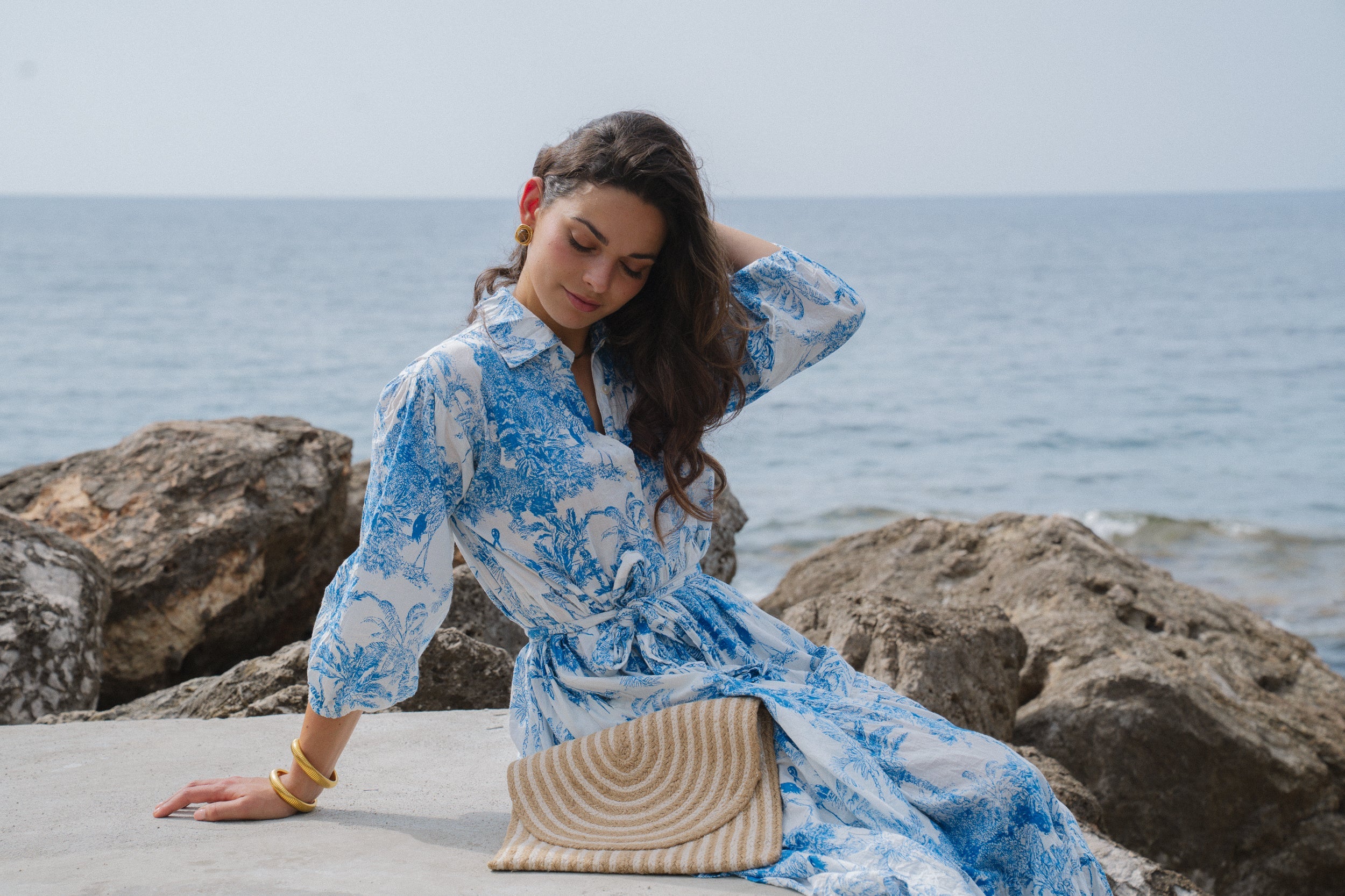 Marsie Midi Dress - Azure Wave