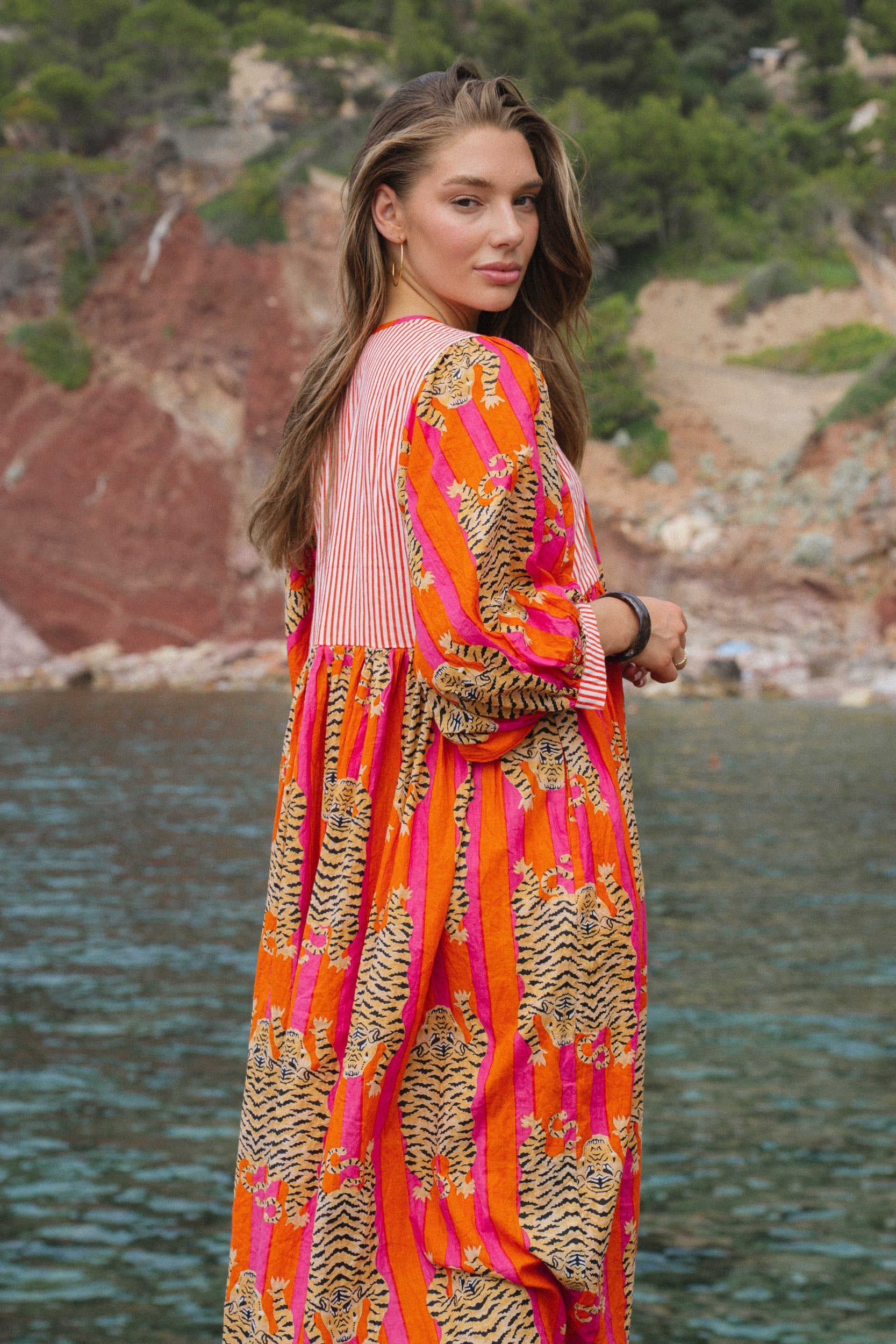 Asprella Midi Dress Red