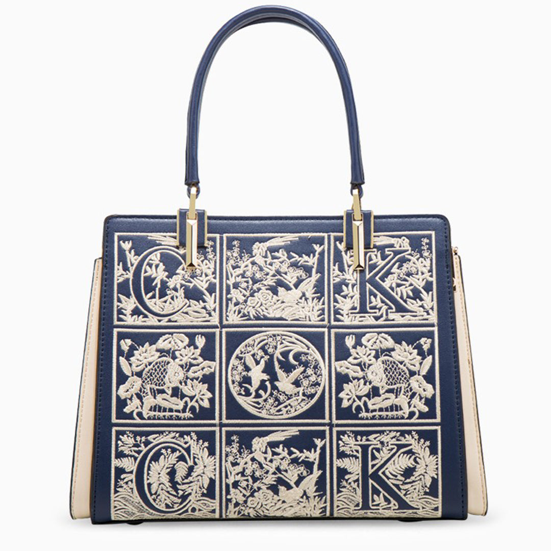 Marseille Embroidery Medium Tote Bag