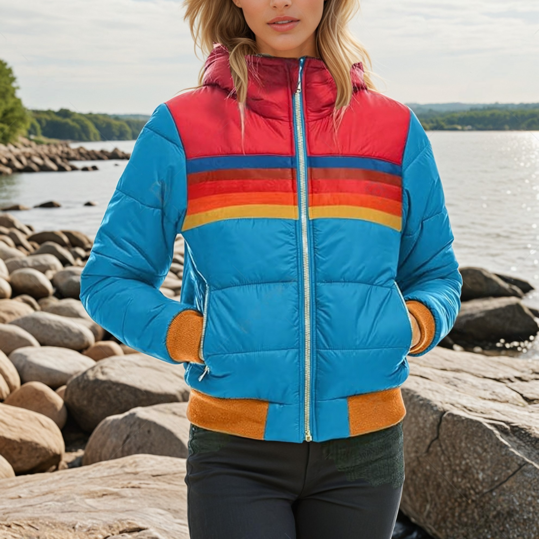 Cascade - Retro Stylish Parka with Fur Hood