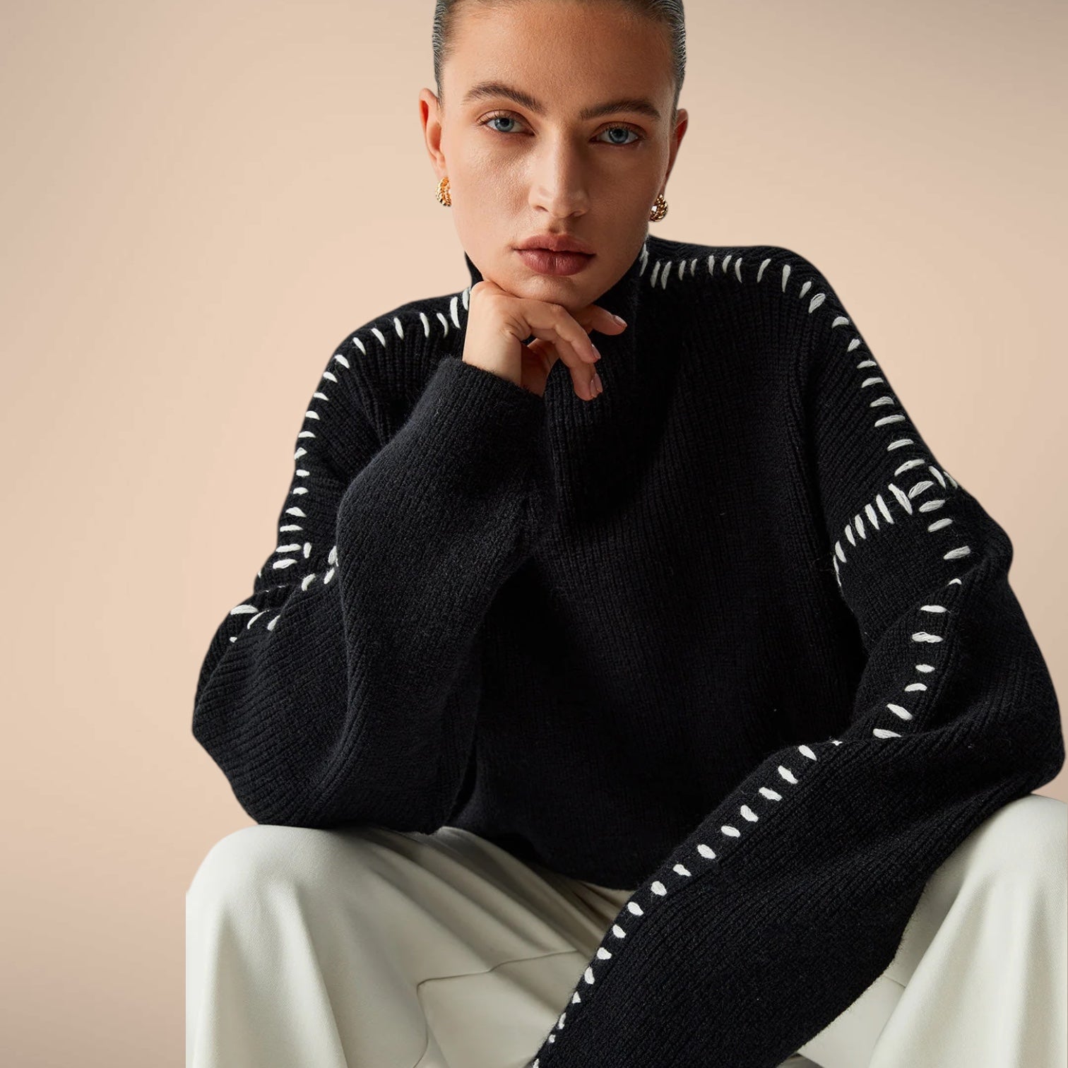 Elma Oversized Turtleneck Sweater