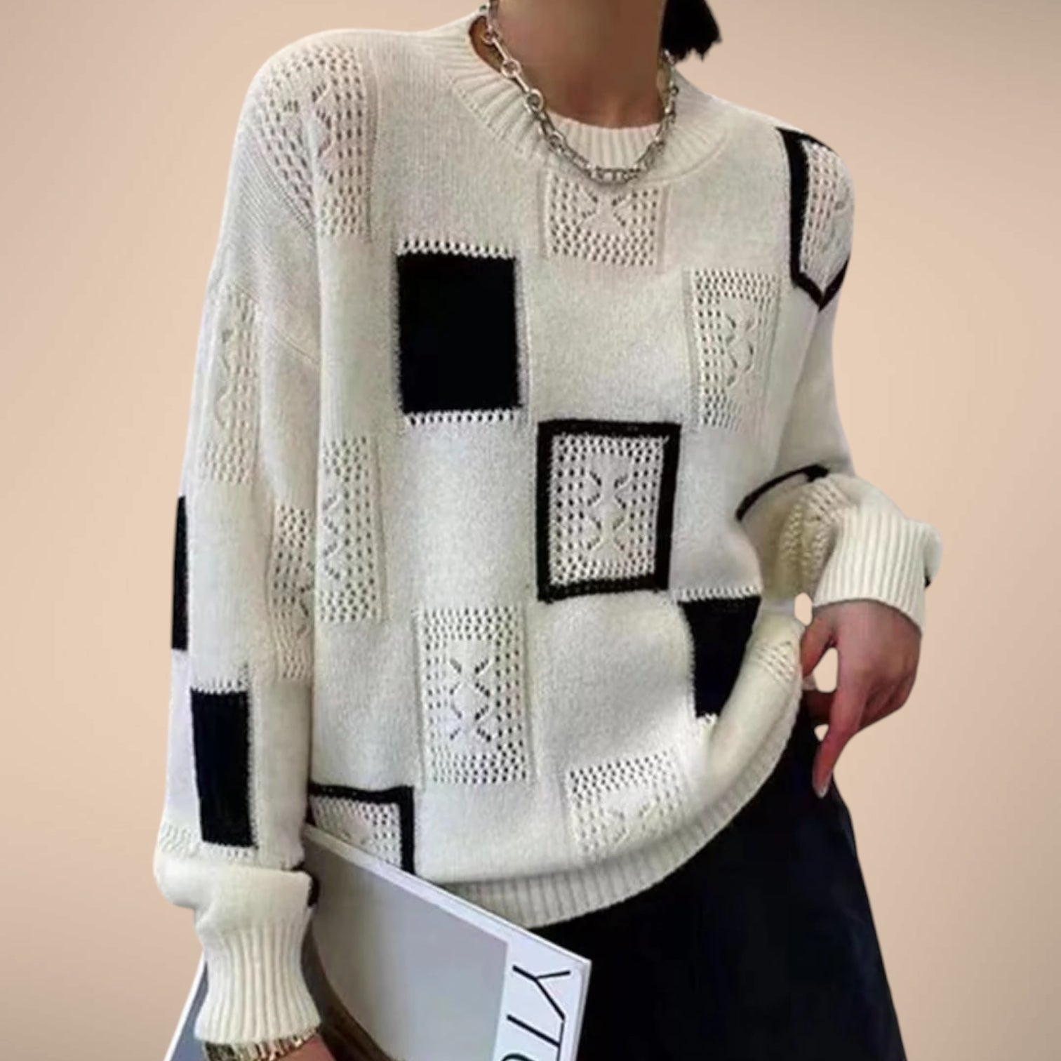 Mira Geometric Sweater