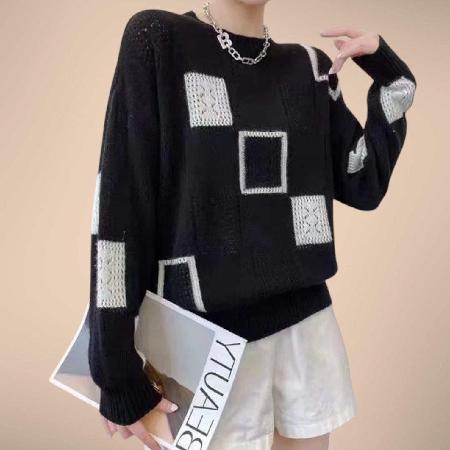 Mira Geometric Sweater