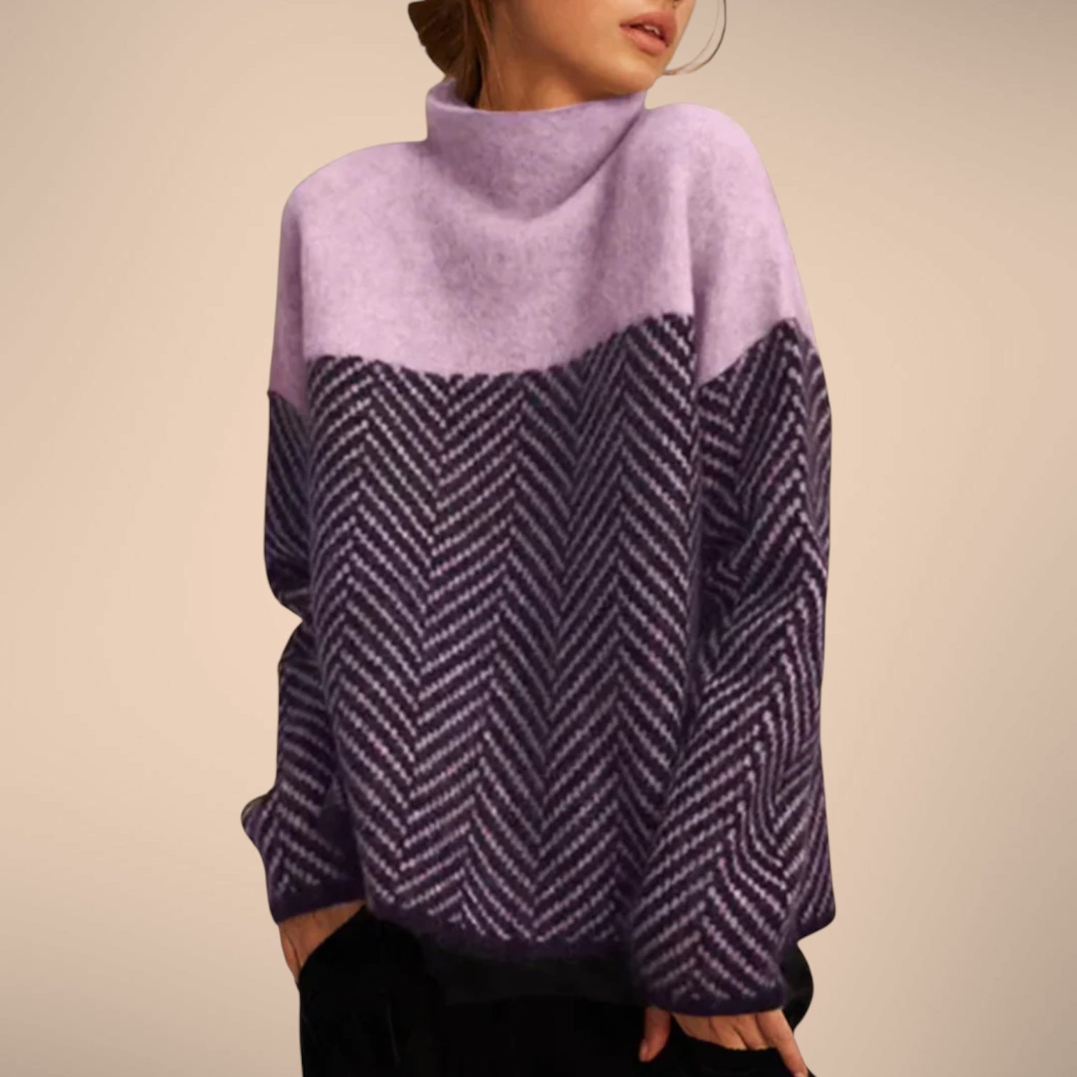 Selene Herringbone Sweater