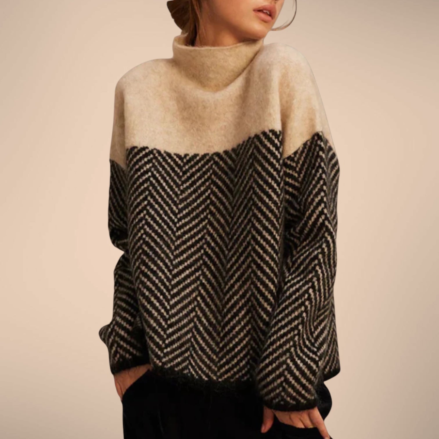 Selene Herringbone Sweater
