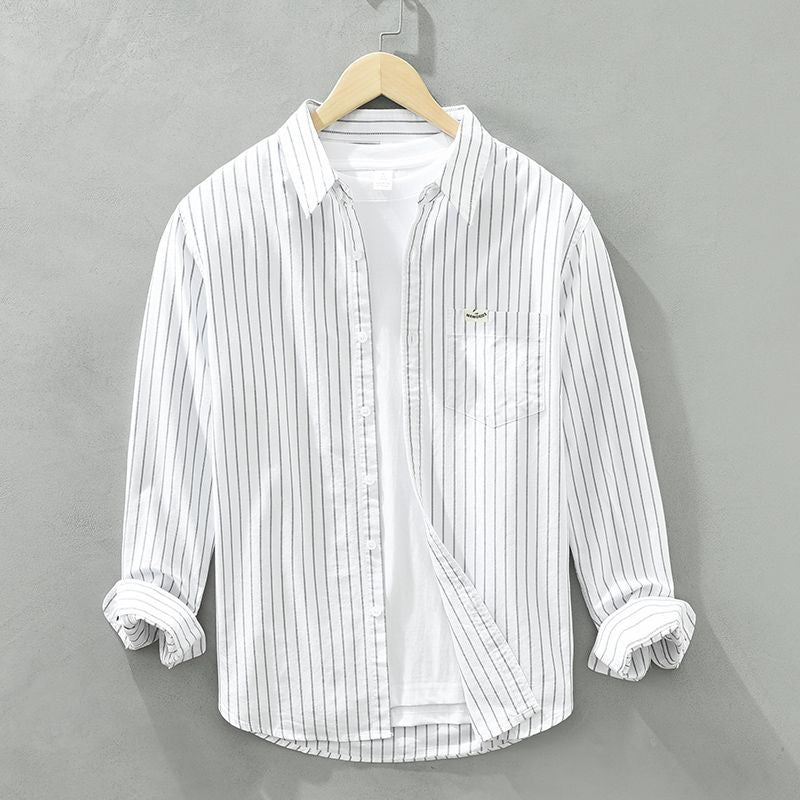 Leigh | Striped Cotton Button-Up Shirt