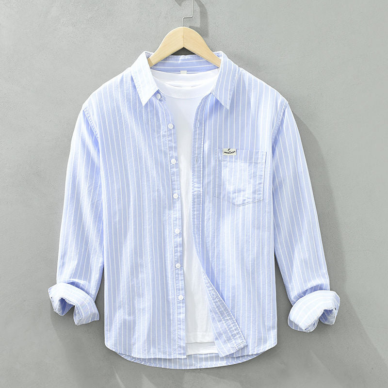 Leigh | Striped Cotton Button-Up Shirt