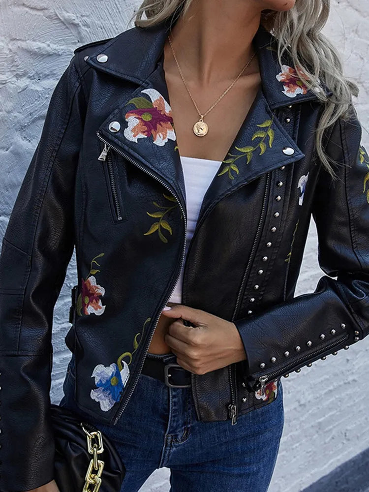 Stella - Modern Floral Jacket with Handmade Details