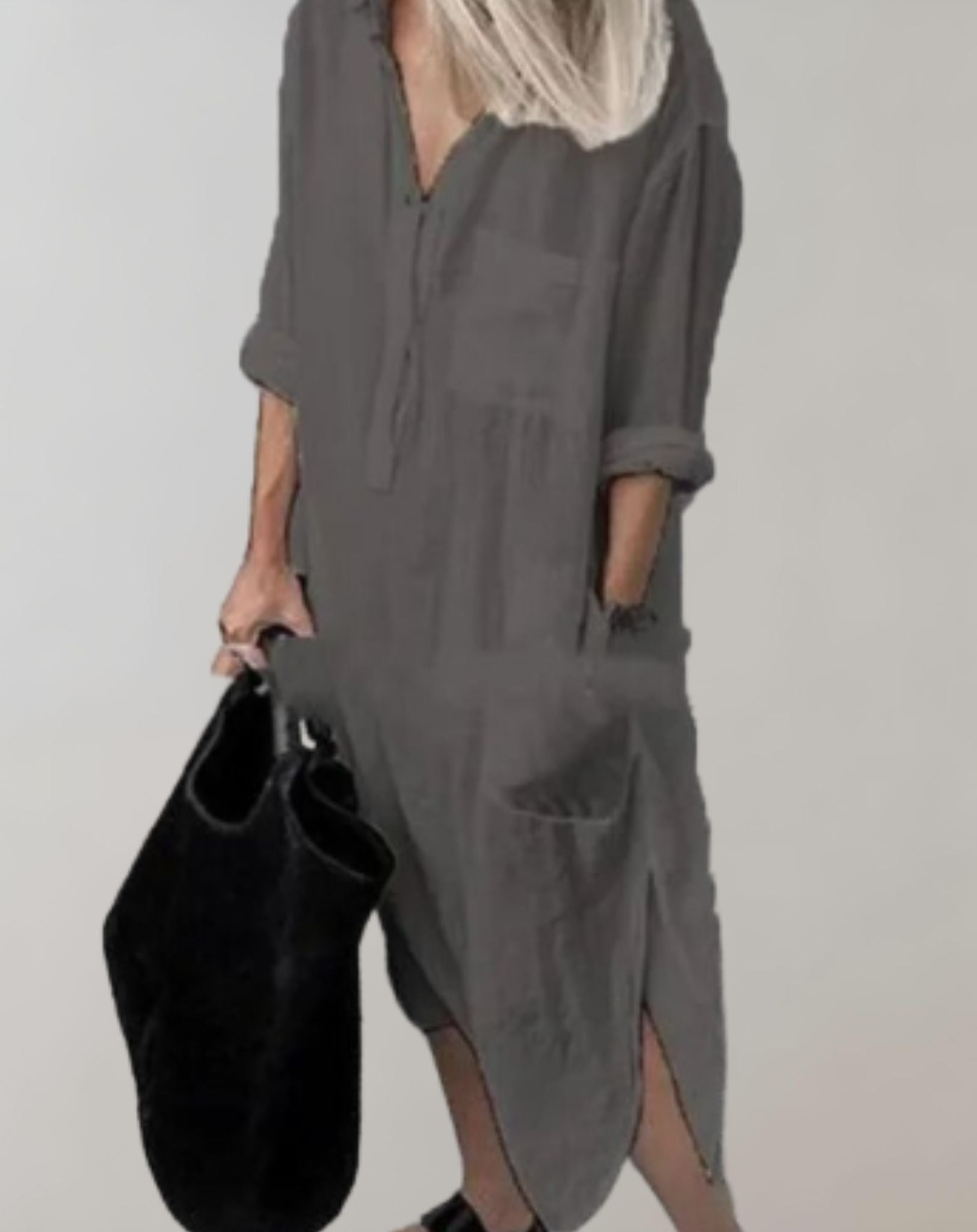 Amaya - Tunic with Long Sleeves and Side Pockets