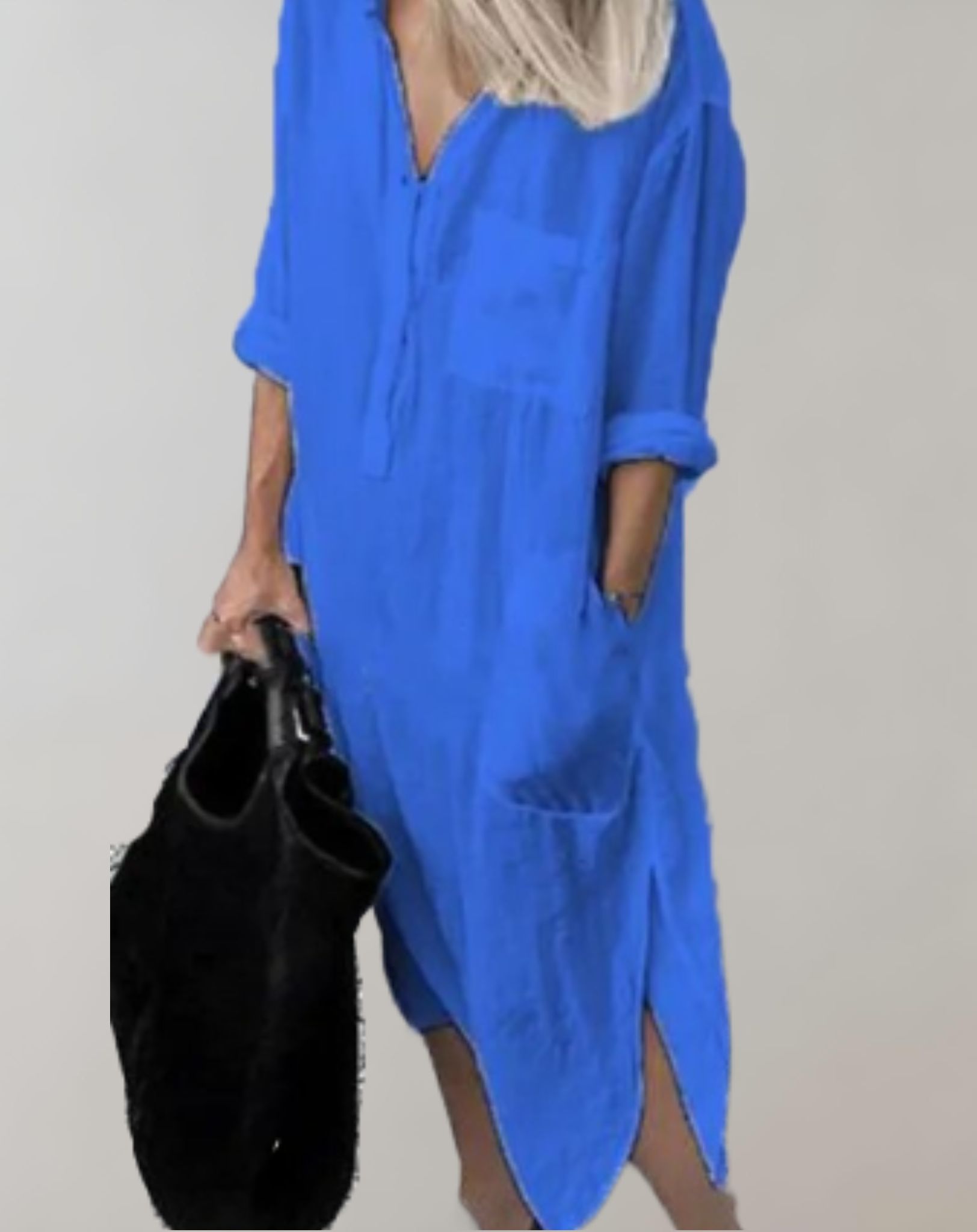 Amaya - Tunic with Long Sleeves and Side Pockets