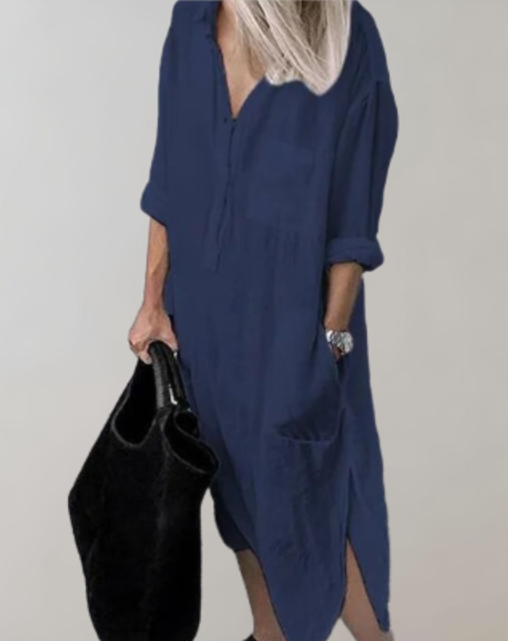 Amaya - Tunic with Long Sleeves and Side Pockets