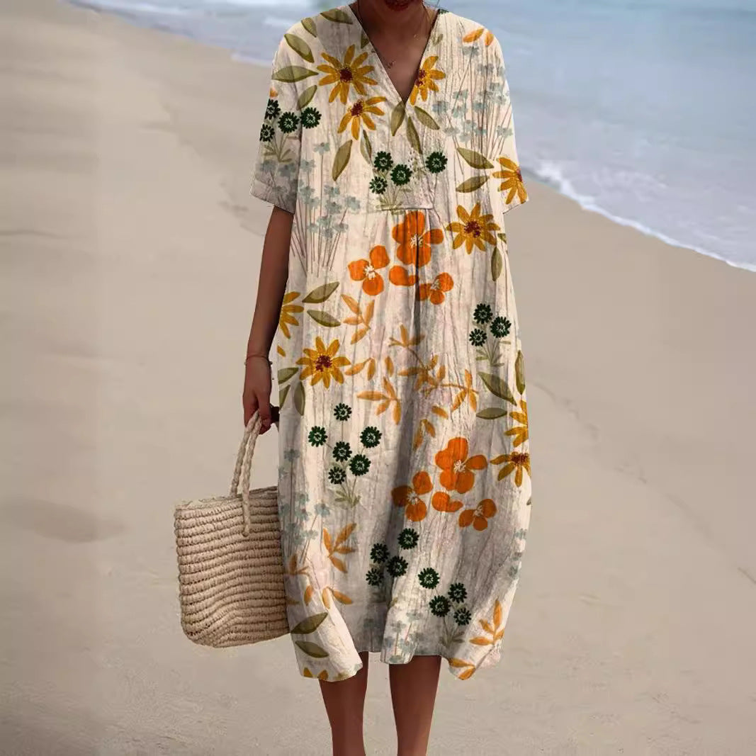 Isabella | Floral Print Dress in Vibrant Colors