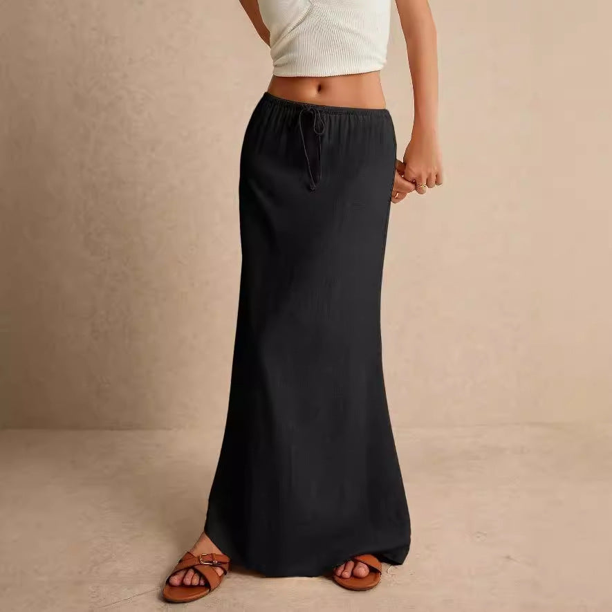 Clara - Lightweight and elegant long skirt with elastic waistband