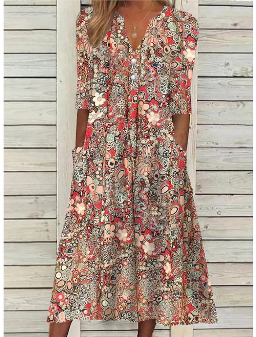 Leanne | Elegant Summer Dress With Belly Cover