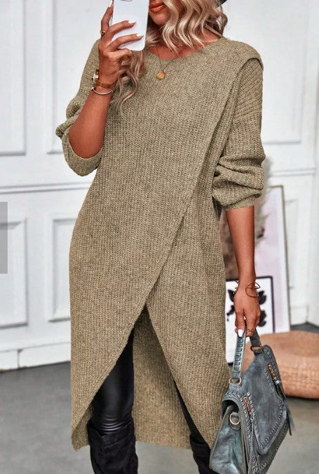 Addison - Comfortable Irregular Style Sweater Dress