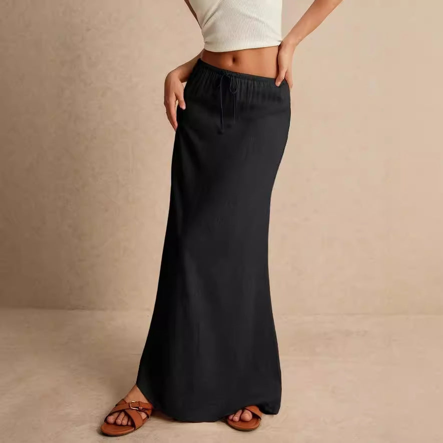 Clara - Lightweight and elegant long skirt with elastic waistband