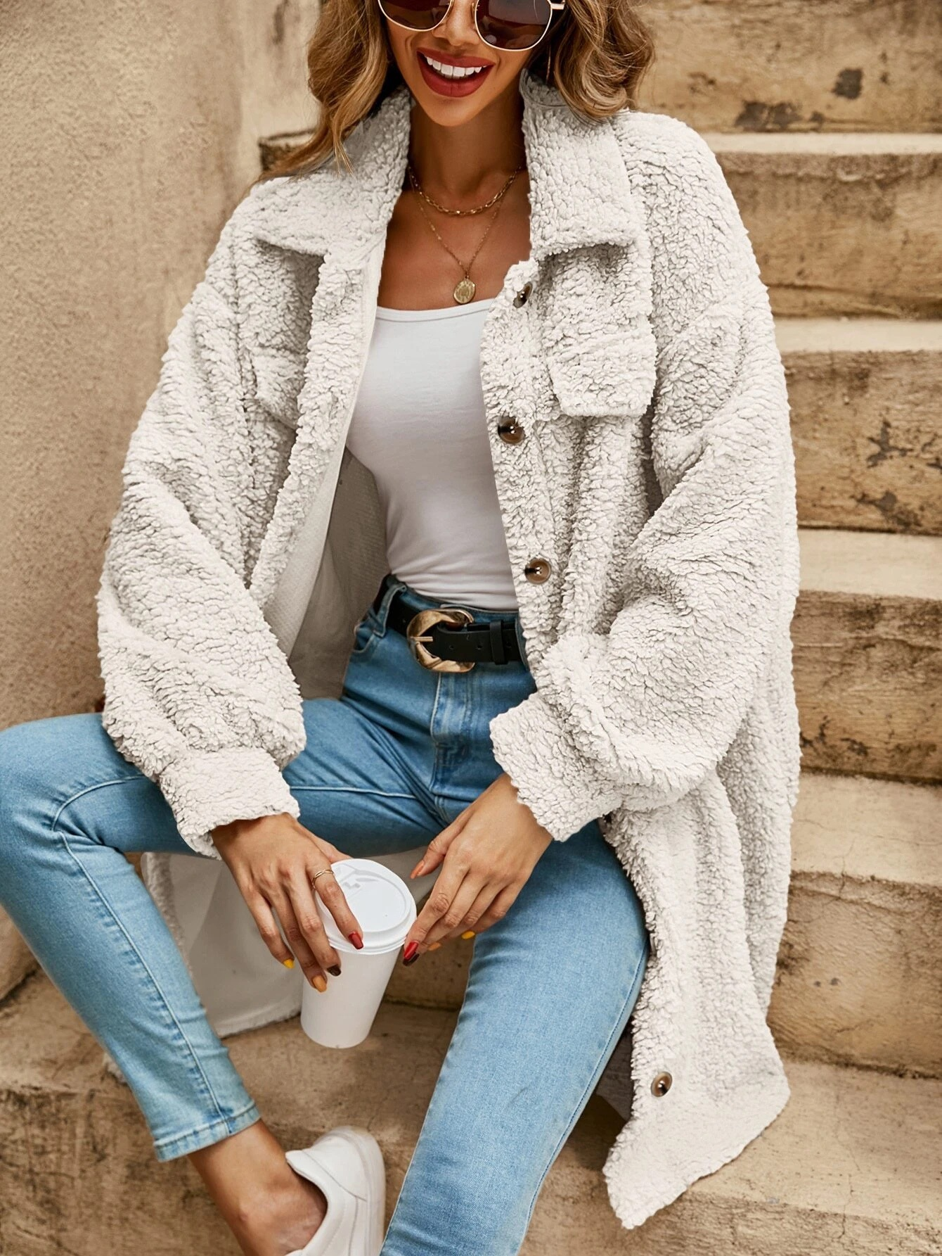 Savannah - Cozy Teddy Coat