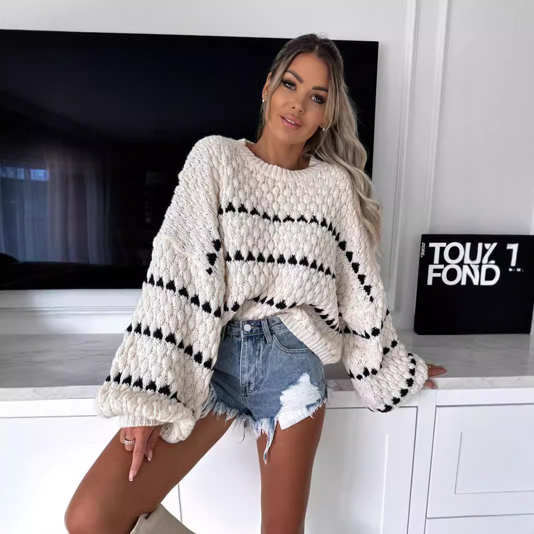 Arabella - Stylish Polka Dot Sweater