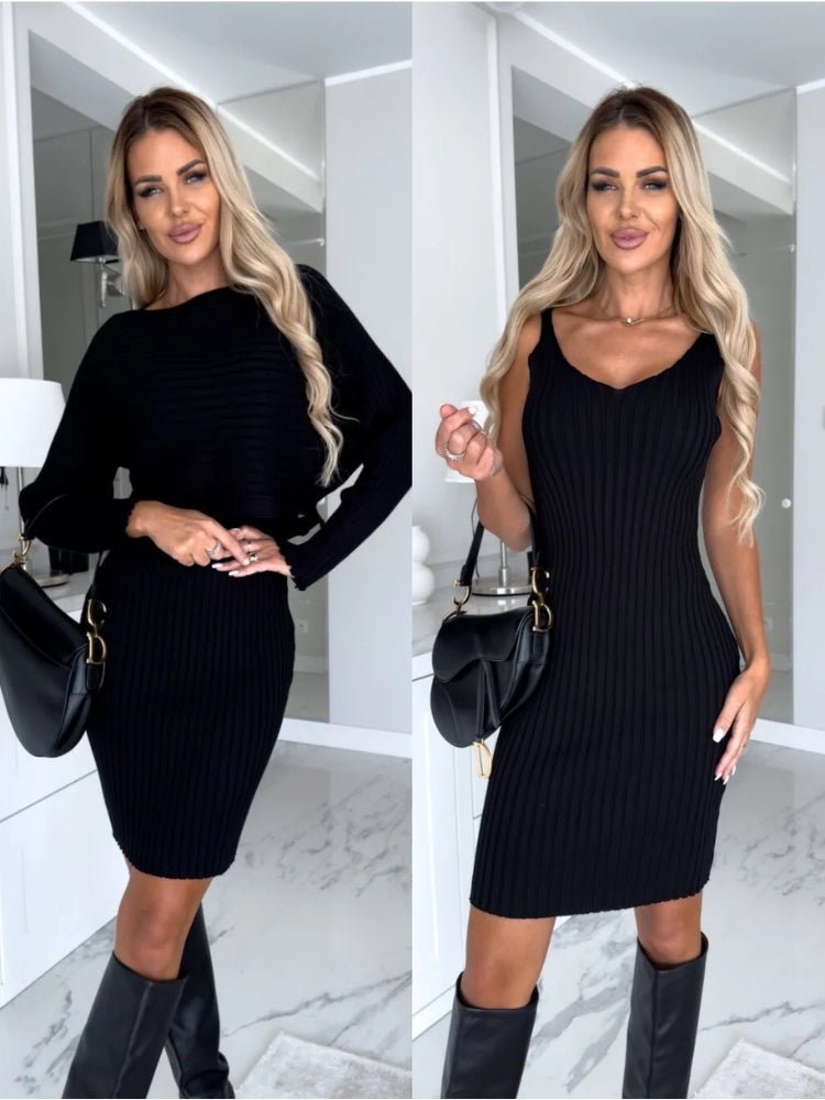 Selene -Stylish Two-piece Set (Dress and Sweater)